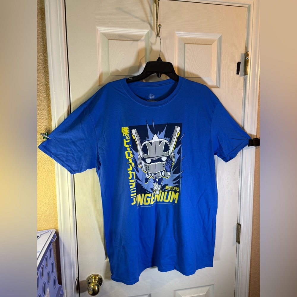 Pop Tees Mens XL T-Shirt Graphic My Hero Academia 2020 Ingenium Stretch Anime